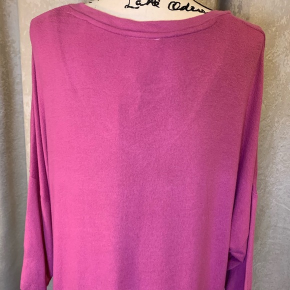 FOR THE REPUBLIC Pink Sweater V Neck Soft Long Sleeve 1X - Picture 11 of 15